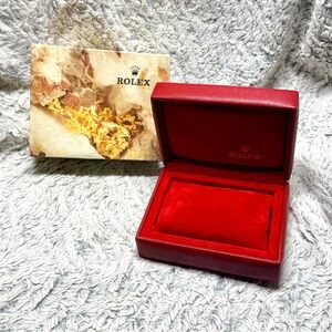 ROLEX Red Watch Box + Outer Box 5.60x4.5x2.40 inches